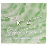 Kappa Delta Silver Greek Letters Necklace