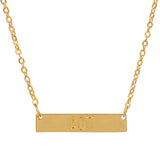 Alpha Omicron Pi Bar Necklace