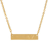 Delta Zeta Bar Necklace