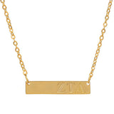 Zeta Tau Alpha Bar Necklace
