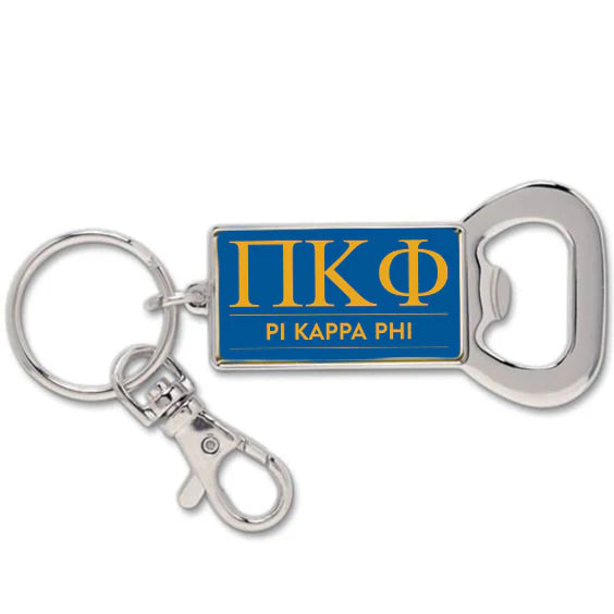 Pi Kappa Phi Keychain with Flat Bottle Opener