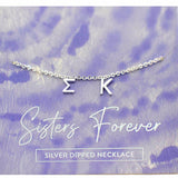 Sigma Kappa Silver Greek Letters Necklace