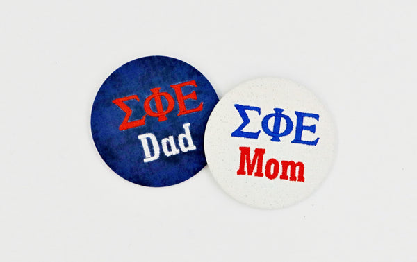 Sigma Phi Epsilon Mom/Dad Embroidered Button