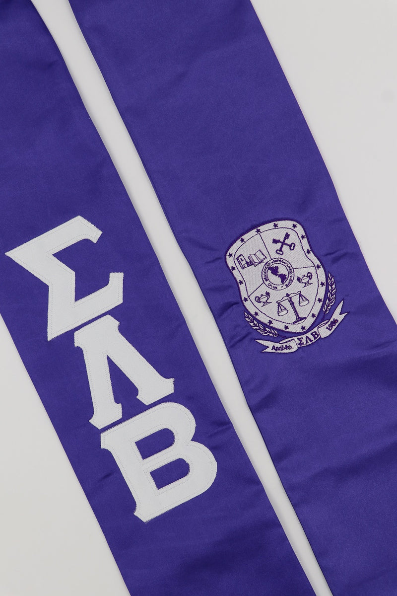 Sigma Lambda Beta Stole with Letters And Shield – Greek Divine and More