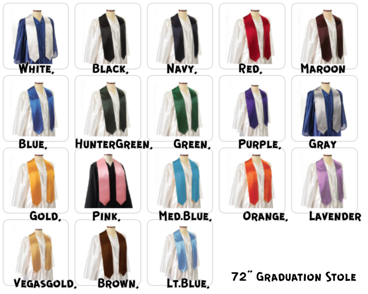 Graduation Stole with Letters And Shield – Greek Divine and More