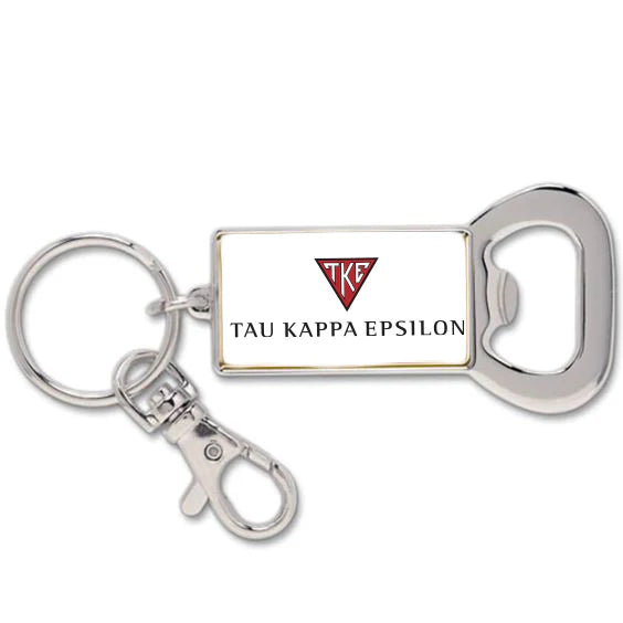 Tau Kappa Epsilon Keychain with Flat Bottle Opener