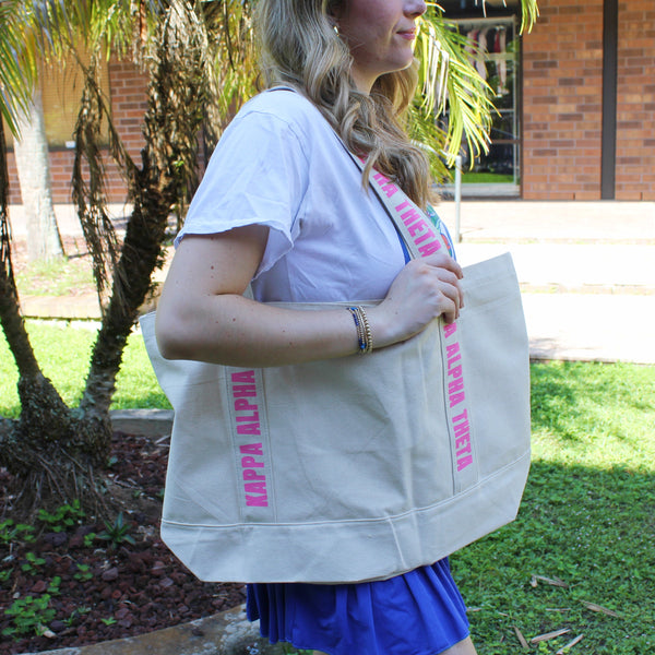 Kappa Alpha Theta Large Canvas Tote Bag