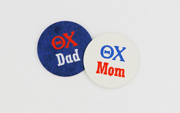 Theta Chi Mom/Dad Embroidered Button