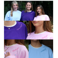 Alpha Delta Pi Side Script Crewneck