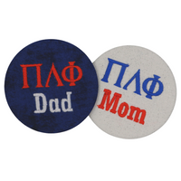 Pi Lambda Phi Mom/Dad Embroidered Button