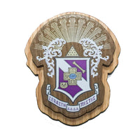 Sigma Pi Large Wood Crest