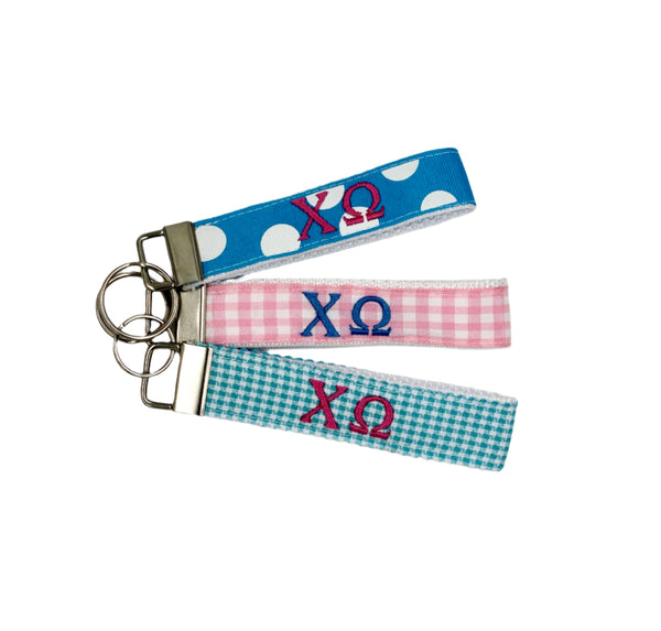 Chi Omega Pastel FOB Keychain