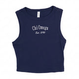 Chi Omega Classic Crop Tank