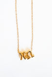 Chi Omega Bubble Letter Necklace