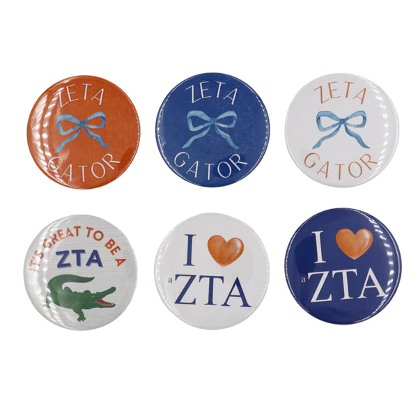 Zeta Tau Alpha 2025 Printed Buttons