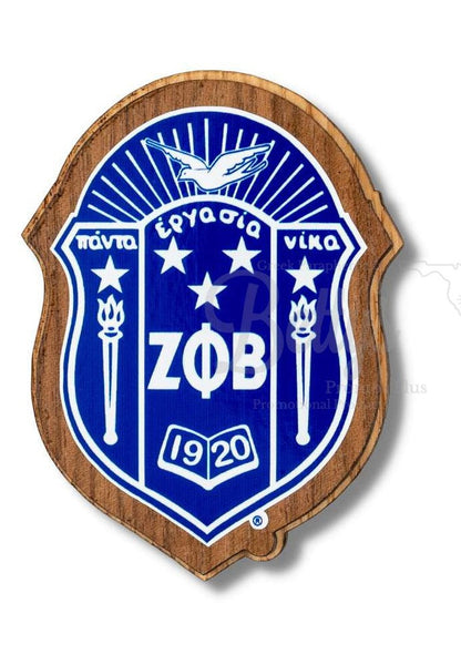 Zeta Phi Beta Large Wood Crest