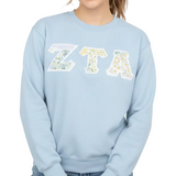 Zeta Tau Alpha Patchwork Gilden Crewneck
