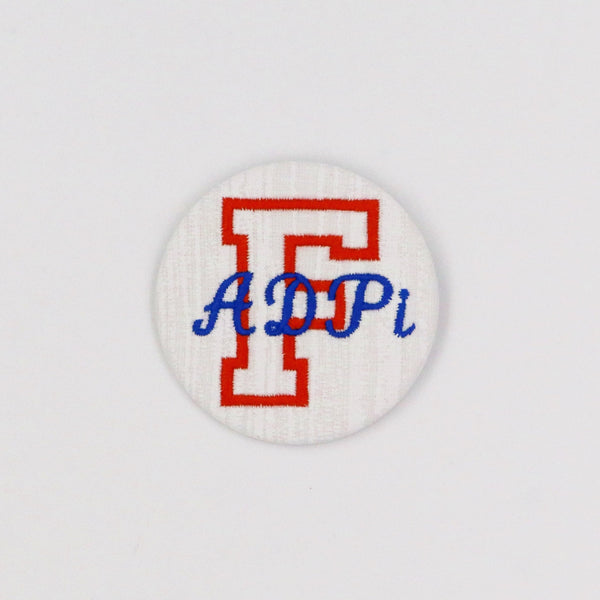 Alpha Delta Pi Florida "F" Game Day Embroidered Button