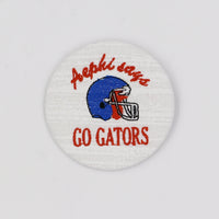 Alpha Epsilon Phi Gator Mascot Game Day Embroidered Button