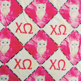 Chi Omega Flannel Fleece Blanket