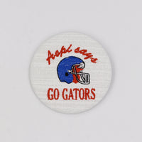 Alpha Omicron Pi Gator Mascot Game Day Embroidered Button