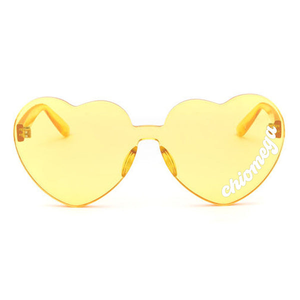 Chi Omega Heart Shaped Sunglasses