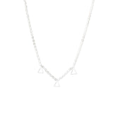 Delta Delta Delta Silver Greek Letters Necklace