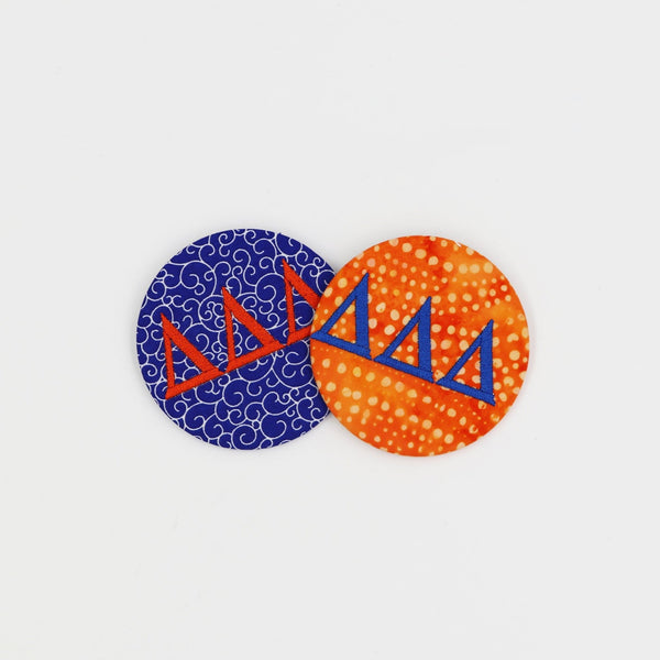 Delta Delta Delta Game Day Embroidered Button