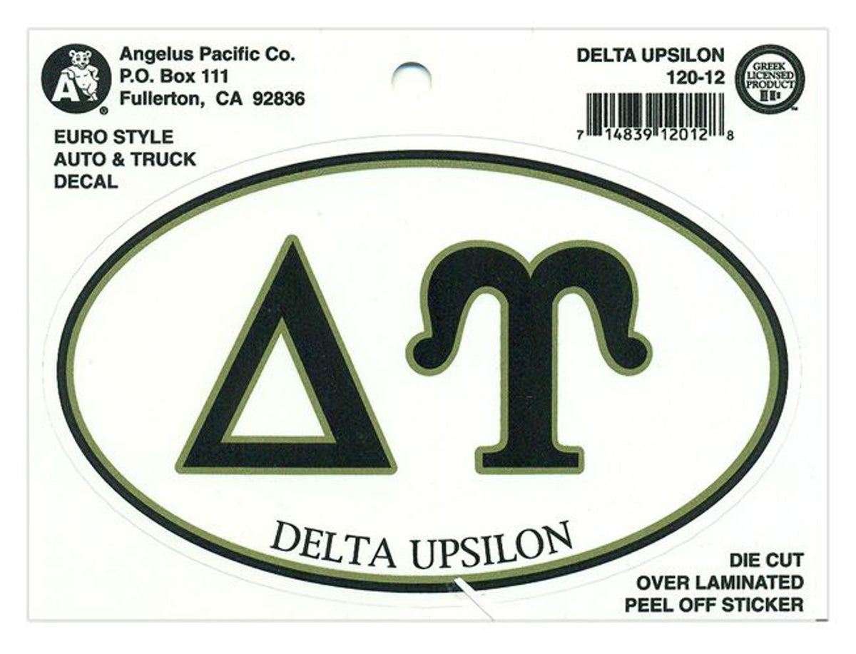 Delta Upsilon Euro Decal - Discontinued – Greek Divine and More
