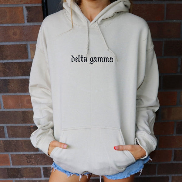 Delta Gamma Embroidered Hooded Sweatshirt