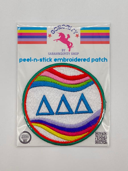 Delta Delta Delta Colorful Peel & Stick Patch