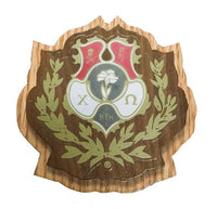 Chi Omega Large Wood Crest