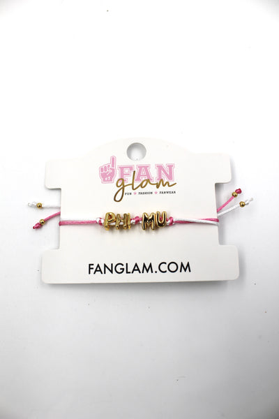 Phi Mu Bubble Bracelet