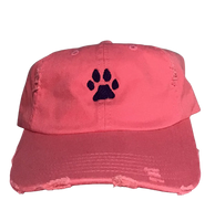 Sigma Lambda Gamma Distressed Paw Print Pink Hat