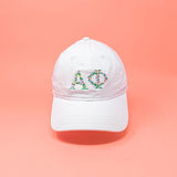 Alpha Phi Floral Embroidered Hat