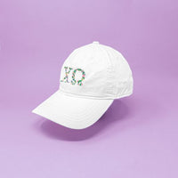 Chi Omega Floral Embroidered Hat