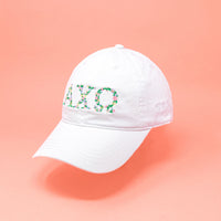 Alpha Chi Omega Floral Embroidered Hat