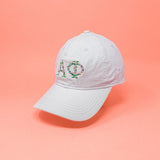 Alpha Phi Floral Embroidered Hat