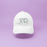Chi Omega Floral Embroidered Hat