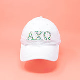 Alpha Chi Omega Floral Embroidered Hat