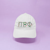 Pi Beta Phi Floral Embroidered Hat