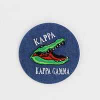 Kappa Kappa Gamma Gator Mascot Game Day Embroidered Button