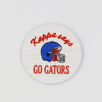 Kappa Kappa Gamma Gator Mascot Game Day Embroidered Button