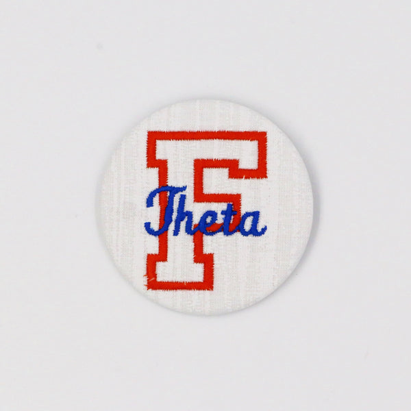 Kappa Alpha Theta Florida "F" Game Day Embroidered Button