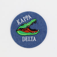 Kappa Delta Gator Mascot Game Day Embroidered Button