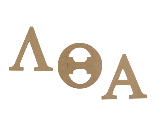 Aklambda Letterrs Lambda Theta Alpha Crafting MDF/Wood Letter Set – Greek Divine and More