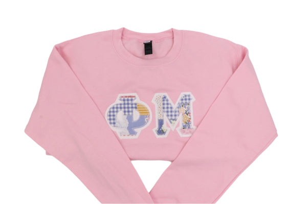 Phi Mu Patchwork Crewneck
