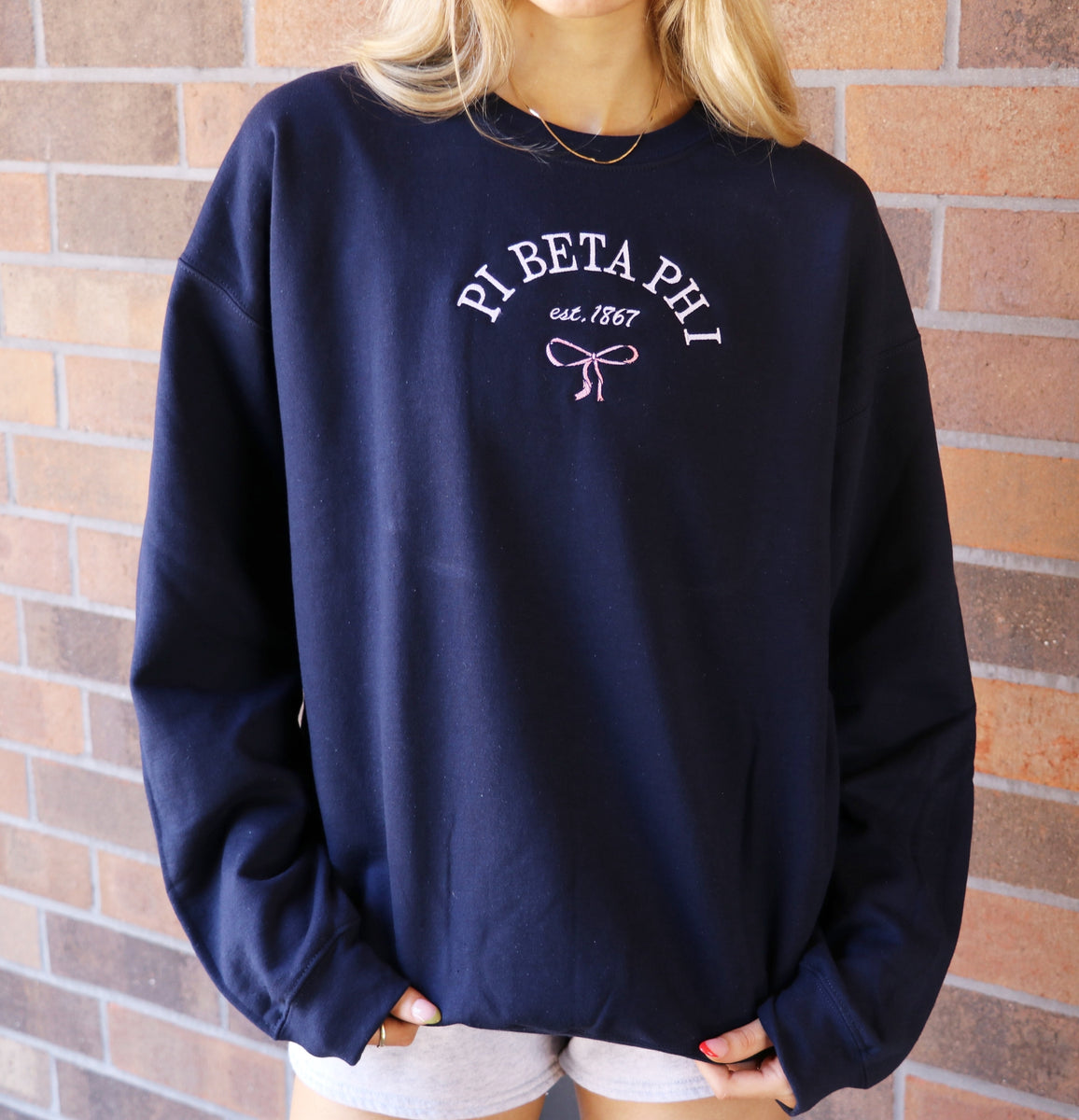 Pi Beta Phi Classic Crew with Bow – Greek Divine and More