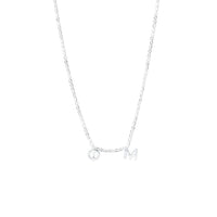 Phi Mu Silver Greek Letters Necklace