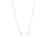 Phi Mu Silver Greek Letters Necklace